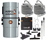 Husky EVOLUTION + Zestaw sprzątający z wężami 2x 9m on/off - Super Promocja !!!
